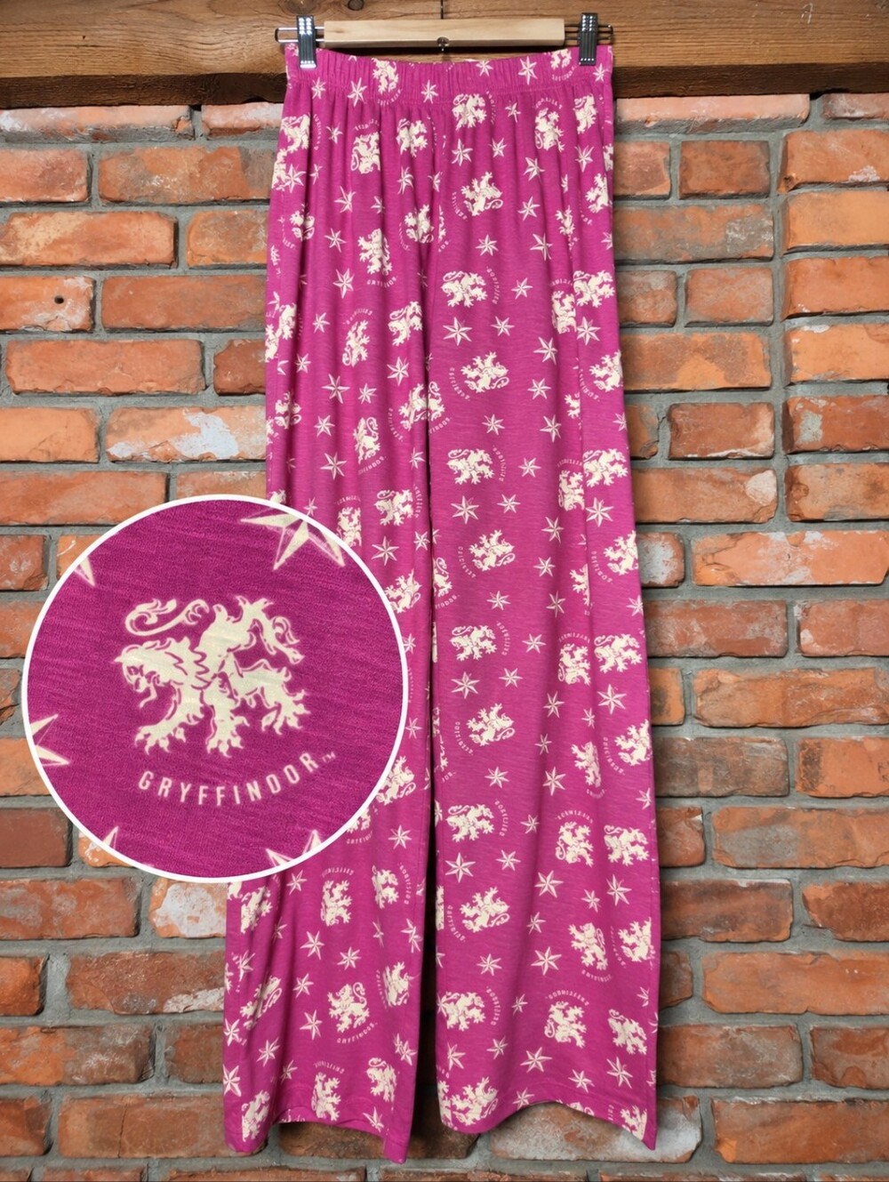 Harry Potter Gryffindor Wizarding World Lion Star Print Cotton Pajama Pants